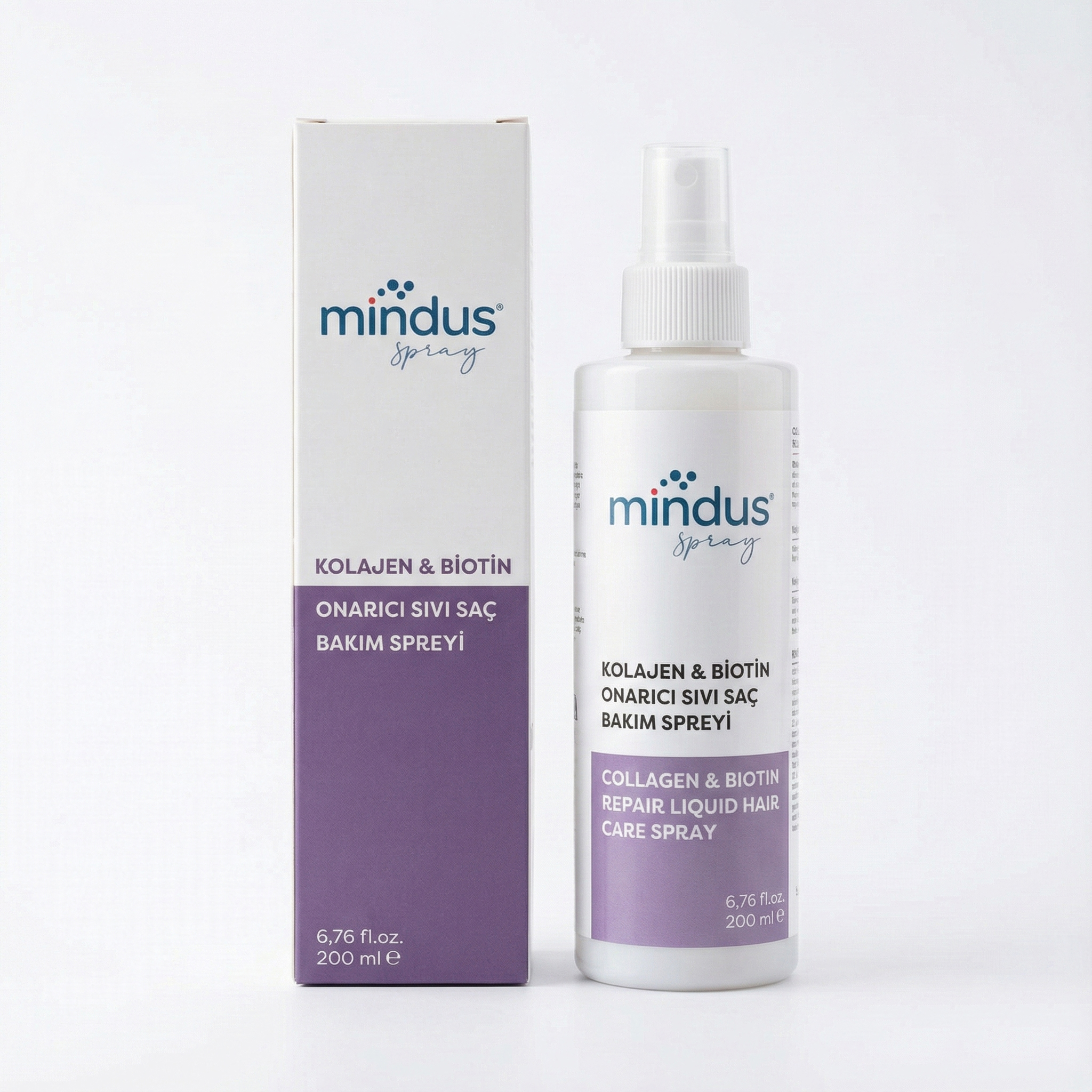Mindus Kolajen & Biotin Onarıcı Sıvı Saç Bakım Spreyi 200 ml
